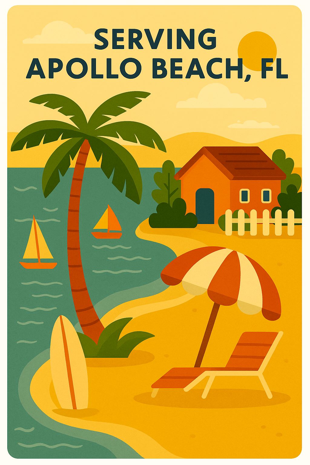 Map artwork of Apollo Beach service area