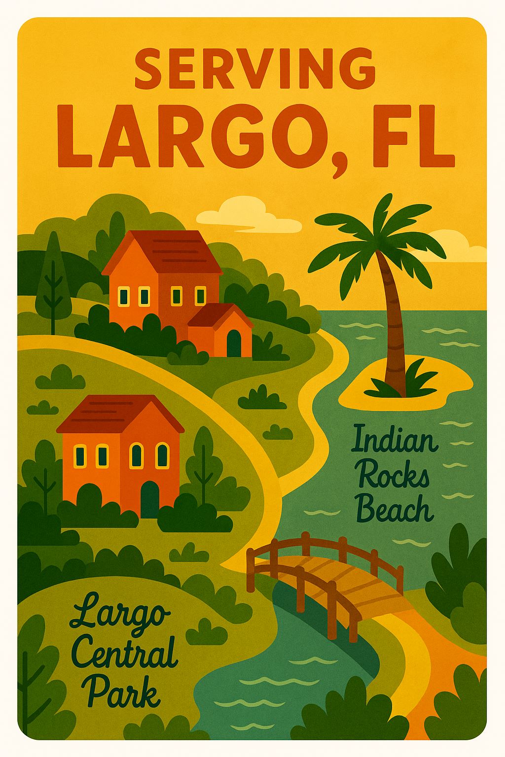 Illustrated map of Largo, Florida