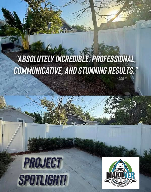 Customer testimonial fence photo in Tampa Bay